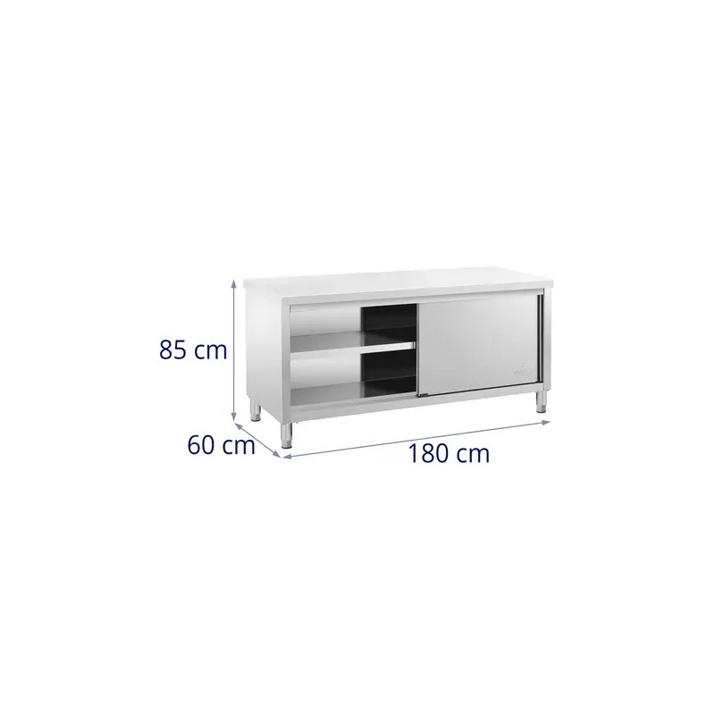 Royal Catering RCSSCB-180X60-E työpöytäkaappi ruostumaton teräs 180 x 60 cm