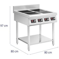 Royal Catering induktioliesi 4 x 3500 W 400 V alustajaloineen