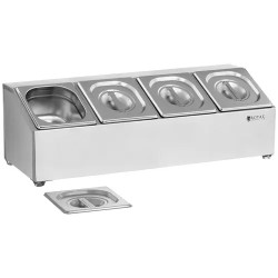 Royal Catering RCPN 4 GN-teline 4 kpl GN 1/6 -astioilla ja kansilla
