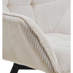 Moderni kääntyvä ruokailutuoli pehmustetulla istuimella ja metallijalustalla