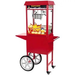 Royal Catering Popcorn kone vaunulla 1500 W 5 kg h punainen