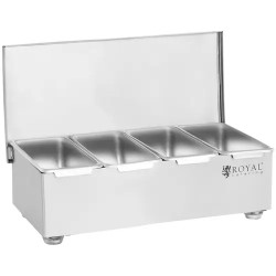 Royal Catering RCCBS 4 ainesäiliösetti ruostumattomasta teräksestä 4 x 450 ml