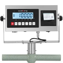 Alustavaaka 1000 kg, 60 x 80 cm, etikettitulostimella ja pyörillä