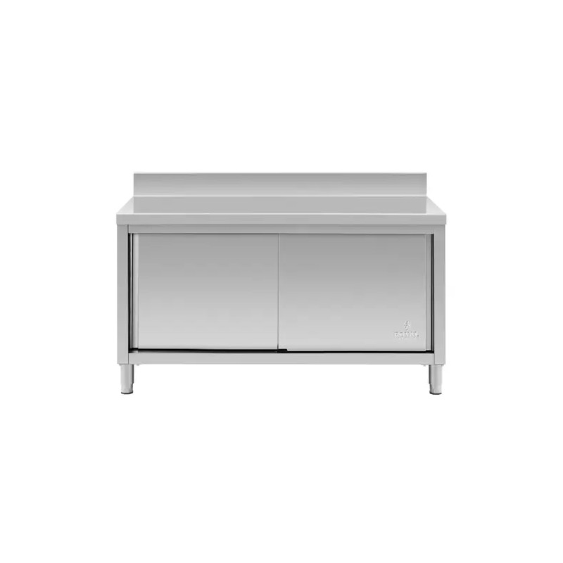 Royal Catering ECO ruostumattomasta teräksestä valmistettu työpöytäkaappi 150 x 70 cm, 500 kg