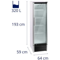 Juomakaappi 320 l LED-valaistuksella ja alumiinikehyksellä