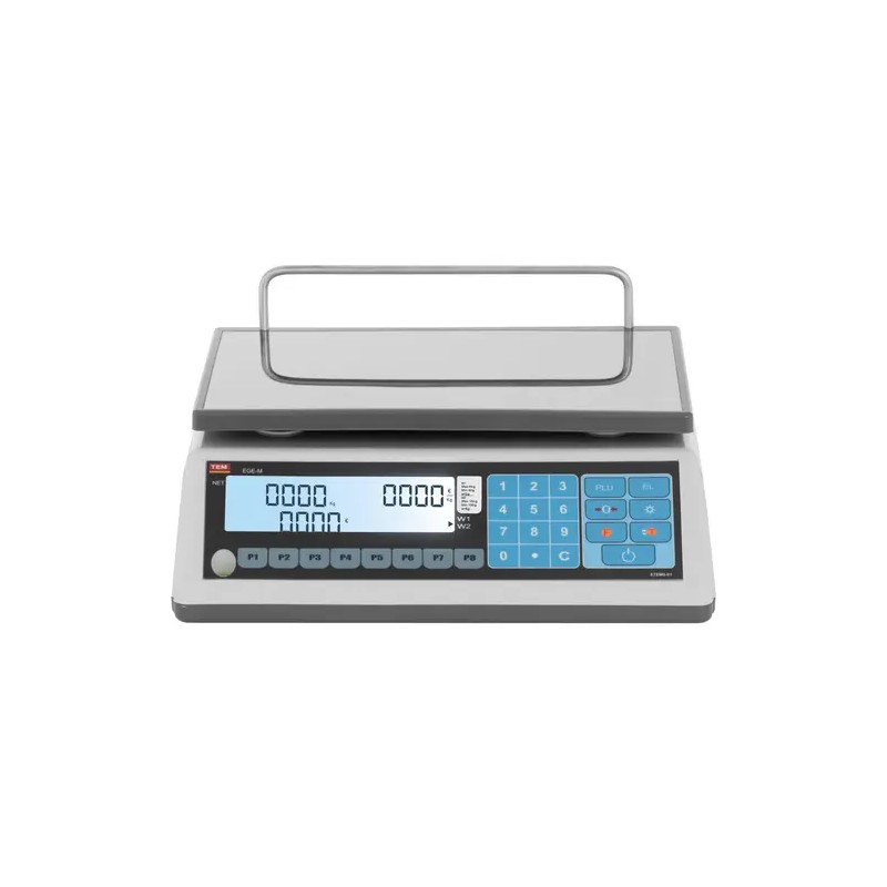 TEM015D-B1 Hintavaaka 15 kg / 5 g - tarkastettu - 23 x 30 cm - LCD