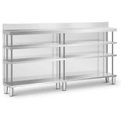 Royal Catering baarin työpöytä ruostumaton teräs 200 x 30 x 115 cm