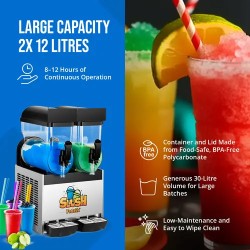 Royal Catering Slush-jääkone 2 x 12 l