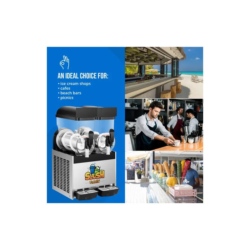 Royal Catering Slush-jääkone 2 x 12 l
