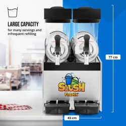 Royal Catering Slush-jääkone 2 x 12 l