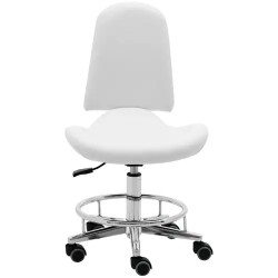 Physa RUE WHITE -rollituoli selkänojalla, korkeus 44-58 cm, valkoinen