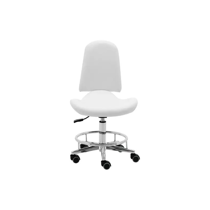 Physa RUE WHITE -rollituoli selkänojalla, korkeus 44-58 cm, valkoinen