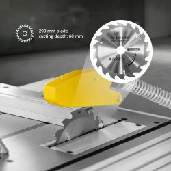 Pöytäsaha MSW-TSA-2400A 1100 W 400 V 200 mm terä