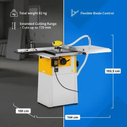 Pöytäsaha MSW-TSA-2400A 1100 W 400 V 200 mm terä