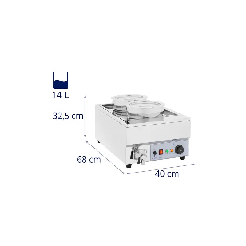 Royal Catering keittolaitteisto 14 l 1500 W ruostumaton teräs