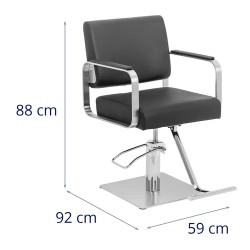 Parturintuoli jalkatuella 50-66 cm 200 kg musta/hopea