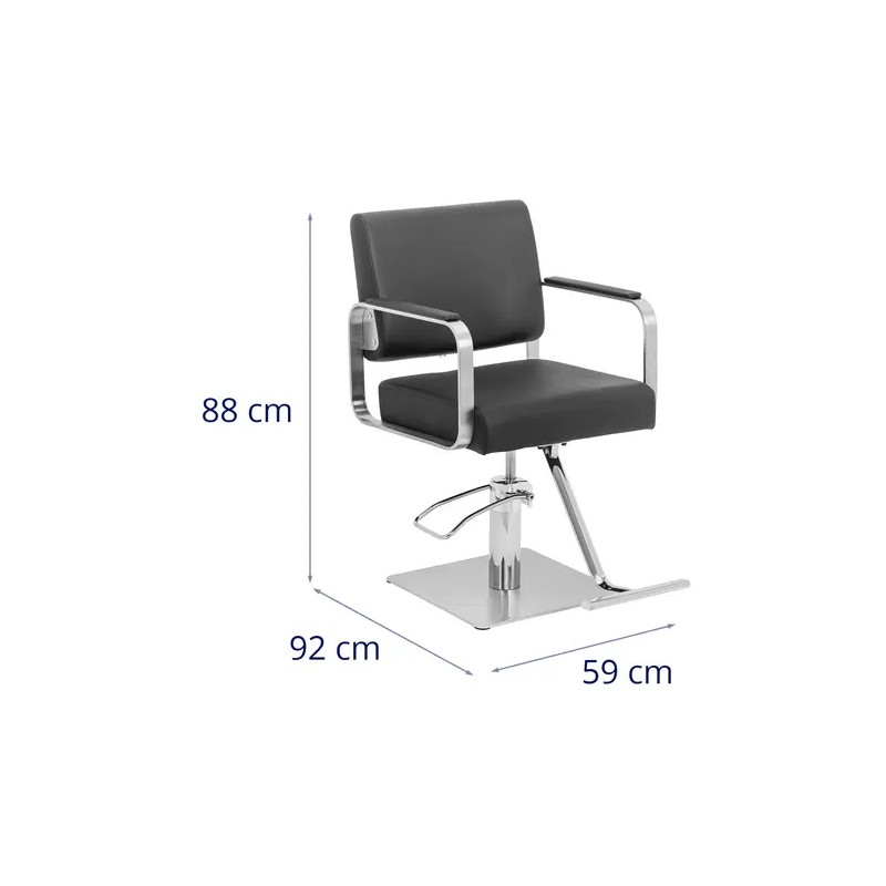 Parturintuoli jalkatuella 50-66 cm 200 kg musta/hopea