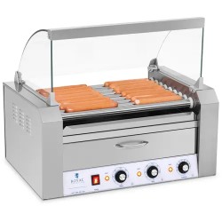 Hot Dog grilli RCHG 9WO 9 rullaa lämpölipasto ruostumaton teräs