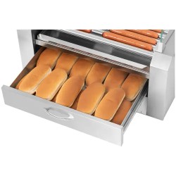 Hot Dog -grilli RCHG-9WO, 9 rullaa, lämpölipasto, ruostumaton teräs