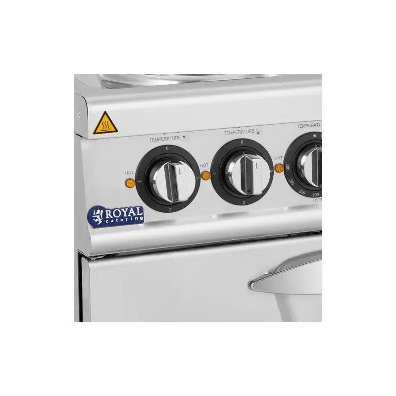Royal Catering Pro 730 sähköliesi uunilla, 13,9 kW, 4 levyä, 80 x 73 cm