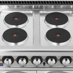 Royal Catering Pro 730 sähköliesi uunilla, 13,9 kW, 4 levyä, 80 x 73 cm