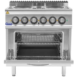 Royal Catering Pro 730 sähköliesi uunilla, 13,9 kW, 4 levyä, 80 x 73 cm