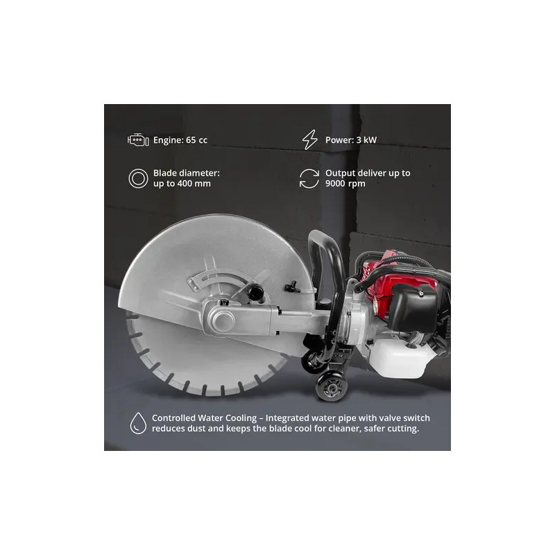 Bensiinikäyttöinen betonisaha 3000 W 155 mm leikkaussyvyys
