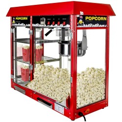 Popcorn kone 1820 W 5 kg h lämmitettävä esittelytila punainen