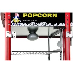 Popcorn-kone 1820 W, 5 kg/h, lämmitettävä esittelytila, punainen