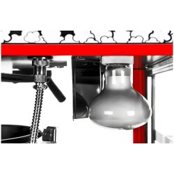 Popcorn-kone 1820 W, 5 kg/h, lämmitettävä esittelytila, punainen