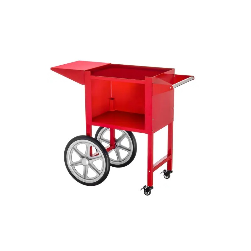 Royal Catering Popcorn-kone vaunulla 1500 W, 5 kg/h, punainen