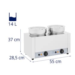 Royal Catering keittostema 14 l 1000 W ruostumaton teräs