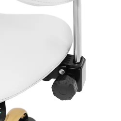 Satulatuoli selkänojalla 51-65 cm 150 kg valkoinen/kulta