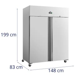 Royal Catering Gastro-jääkaappi 1340 l, ruostumaton teräs, 2 ovea