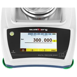 Tarkkuusvaaka 300 g / 0,001 g, Ø 98 mm, Touch-LCD ja lasinen tuulisuoja