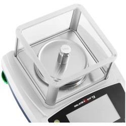 Tarkkuusvaaka 300 g / 0,001 g, Ø 98 mm, Touch-LCD ja lasinen tuulisuoja