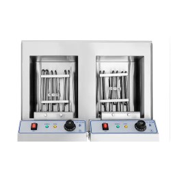 Royal Catering Elektro-kaksoisfryyrinä 2 x 16 l 12 000 W 400 V alakaapilla