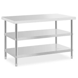 Royal Catering ECO ruostumattomasta teräksestä valmistettu työpöytä 120 x 70 cm 500 kg