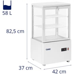 Royal Catering jäähdytysvitriini 58 l valkoinen lukittava