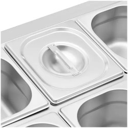 Royal Catering GN-teline 8 kpl GN 1/6 -astiaa ja kantta 12,8 l ruostumaton teräs