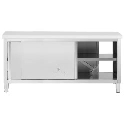 Royal Catering ECO ruostumattomasta teräksestä valmistettu läpikulkukaappi 180 x 60 cm