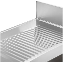 Royal Catering tiskipöytä 2 allasta ruostumaton teräs 140 x 70 cm