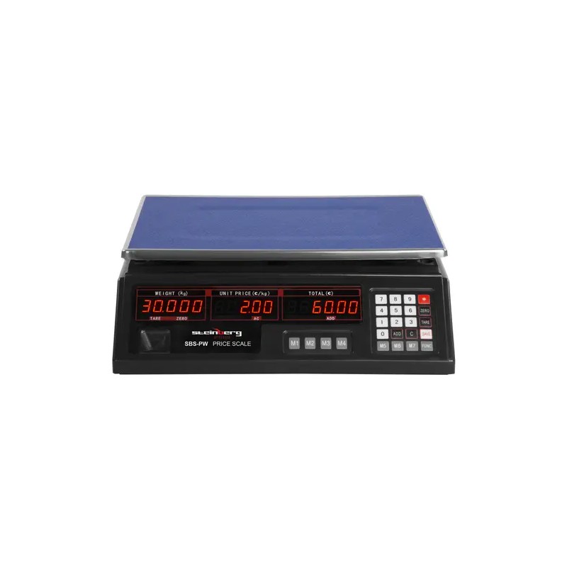 Kontrollivaaka SBS-PW-302B 30 kg / 2 g 33 x 24 cm LED-näytöllä 4,3 kg