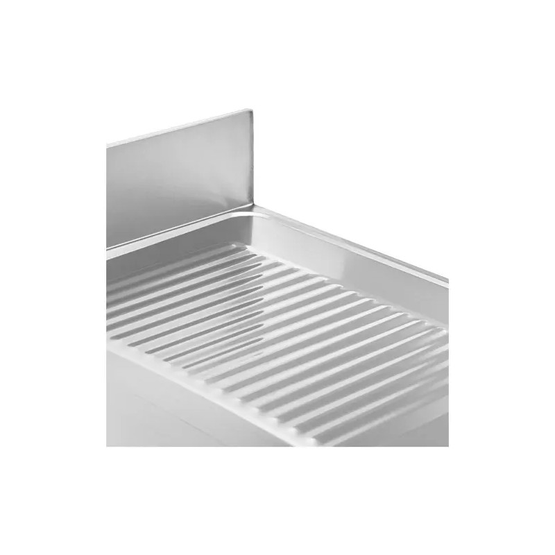 Royal Catering tiskipöytä 2 allasta ruostumaton teräs 160 x 60 cm