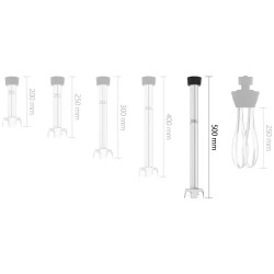 Royal Catering RCMA-500 sekoitusvarsi 500 mm ruostumaton teräs