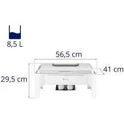 Royal Catering Chafing Dish GN 1/1 8,5 l ruostumaton teräs