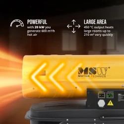 MSW Diesel-lämmitin 20 kW, 18 l tankki, ECO Series