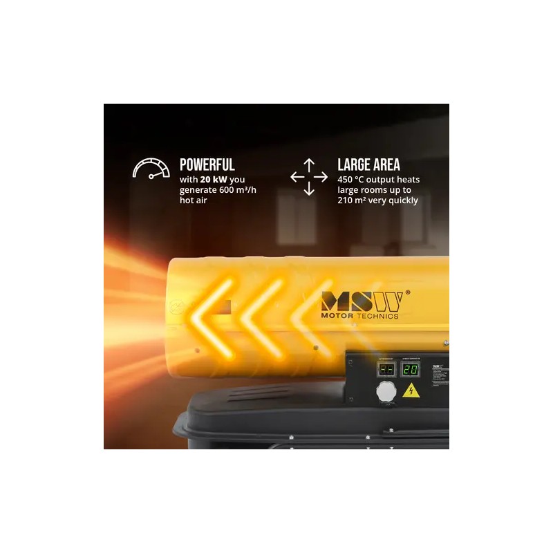 MSW Diesel-lämmitin 20 kW, 18 l tankki, ECO Series