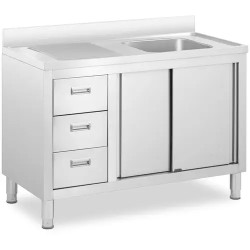 Royal Catering RC IKS08 tiskiallaskaappi ruostumaton teräs 120 x 60 cm