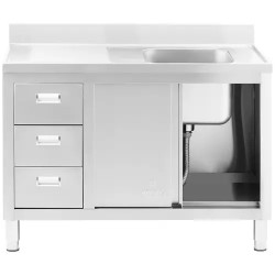 Royal Catering RC-IKS08 tiskiallaskaappi ruostumaton teräs 120 x 60 cm